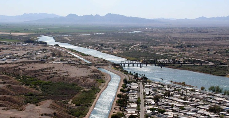 A canal at the Colorado River Indian Tribes reservation