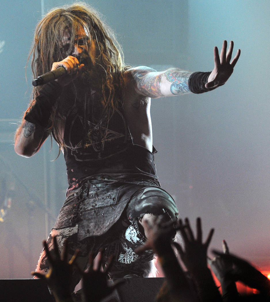 FILE-- This April 8, 2010 file photograph shows singer Rob Zombie as he performs during the sec ...